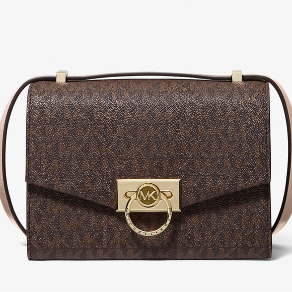 Michael Kors Hendrix crossbody bag with Gold Accents ALMOST NEW - Picture 1 of 13
